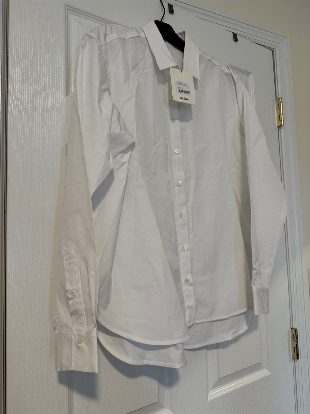 Toteme Women’s Cotton Organic Signature White Button-Down Shirt Size 40 - NWT - Picture 2 of 9